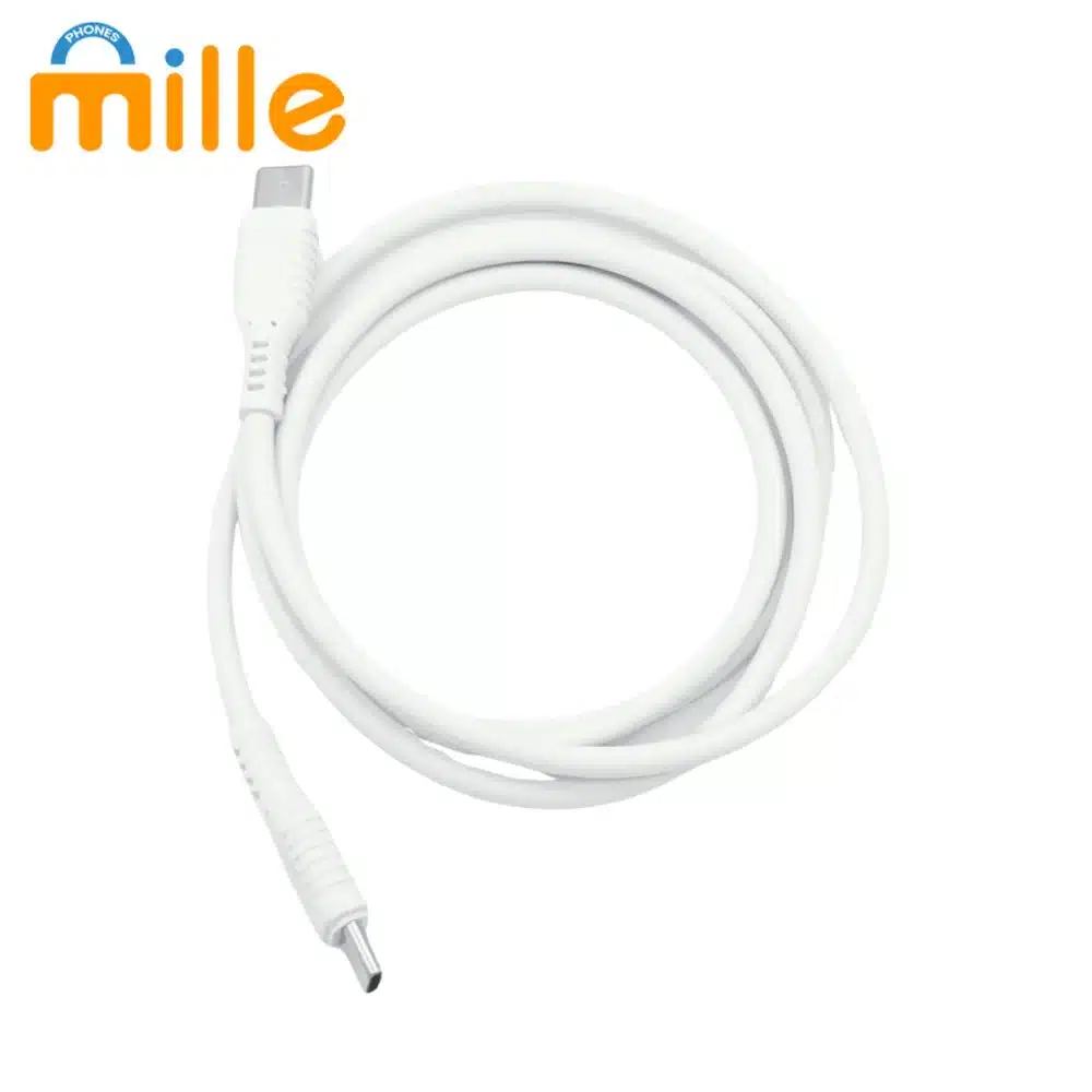 Câble Chargeur C100 Type C Blanc – C100-TYPEC-TYPC