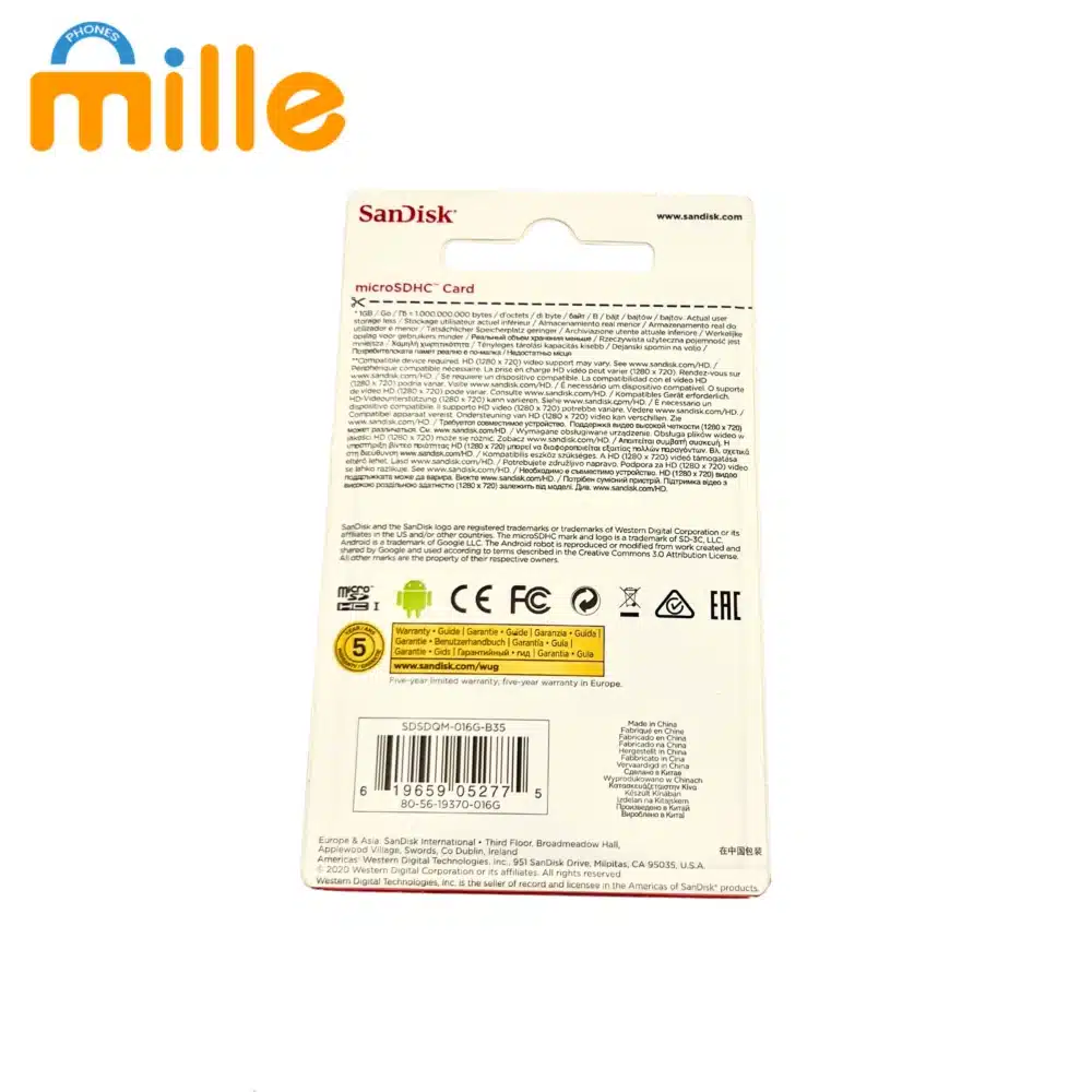 Carte Mémoire SanDisk MicroSD – Capacités de 16 Go à 128 Go, Classe 10, Vitesse Rapide et Performance Fiable – Image 2