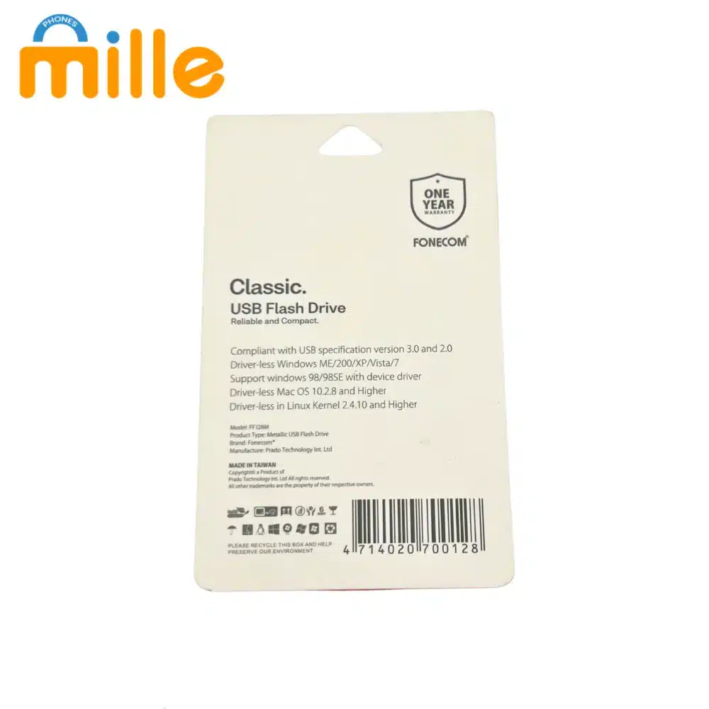 Clé USB Foncom – Capacités de 128 Go, USB 2.0, Design Compact et Stockage Pratique – Image 2