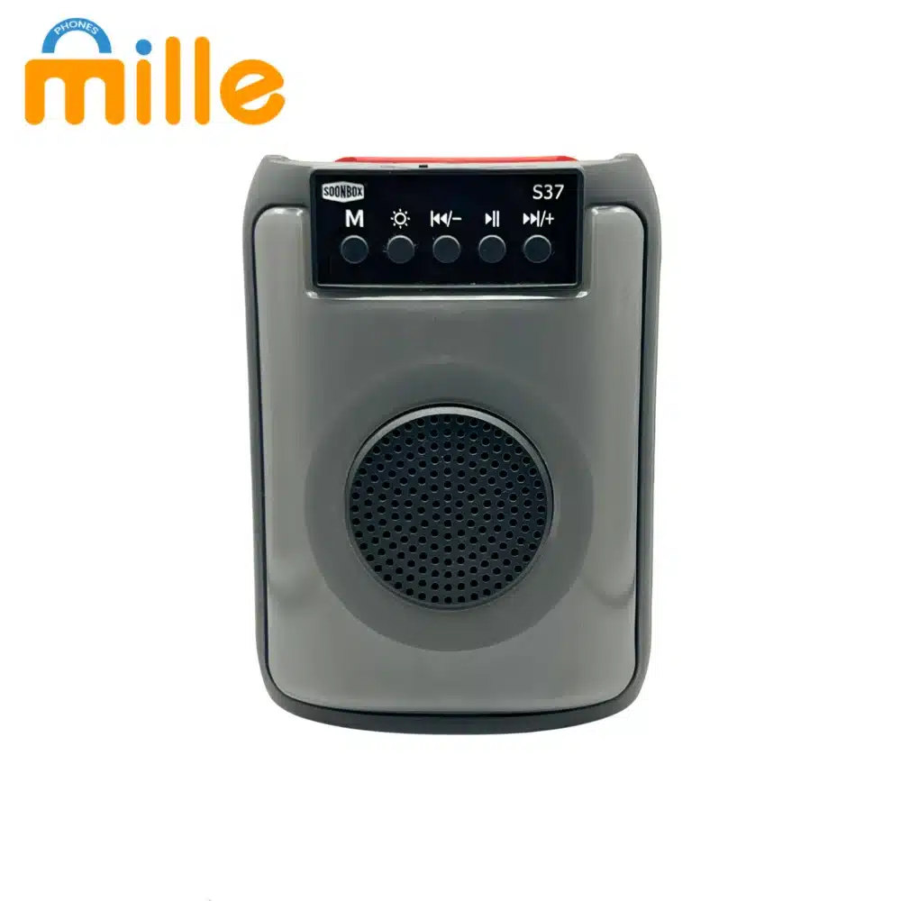 Enceinte Bluetooth Soonbox S37 – Son Puissant, Connexion Sans Fil, Autonomie Longue et Design Portable