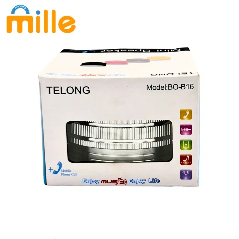 Enceinte Bluetooth Telong B0-B16 – Son Clair et Puissant, Connexion Sans Fil, Design Élégant et Autonomie Longue – Image 4