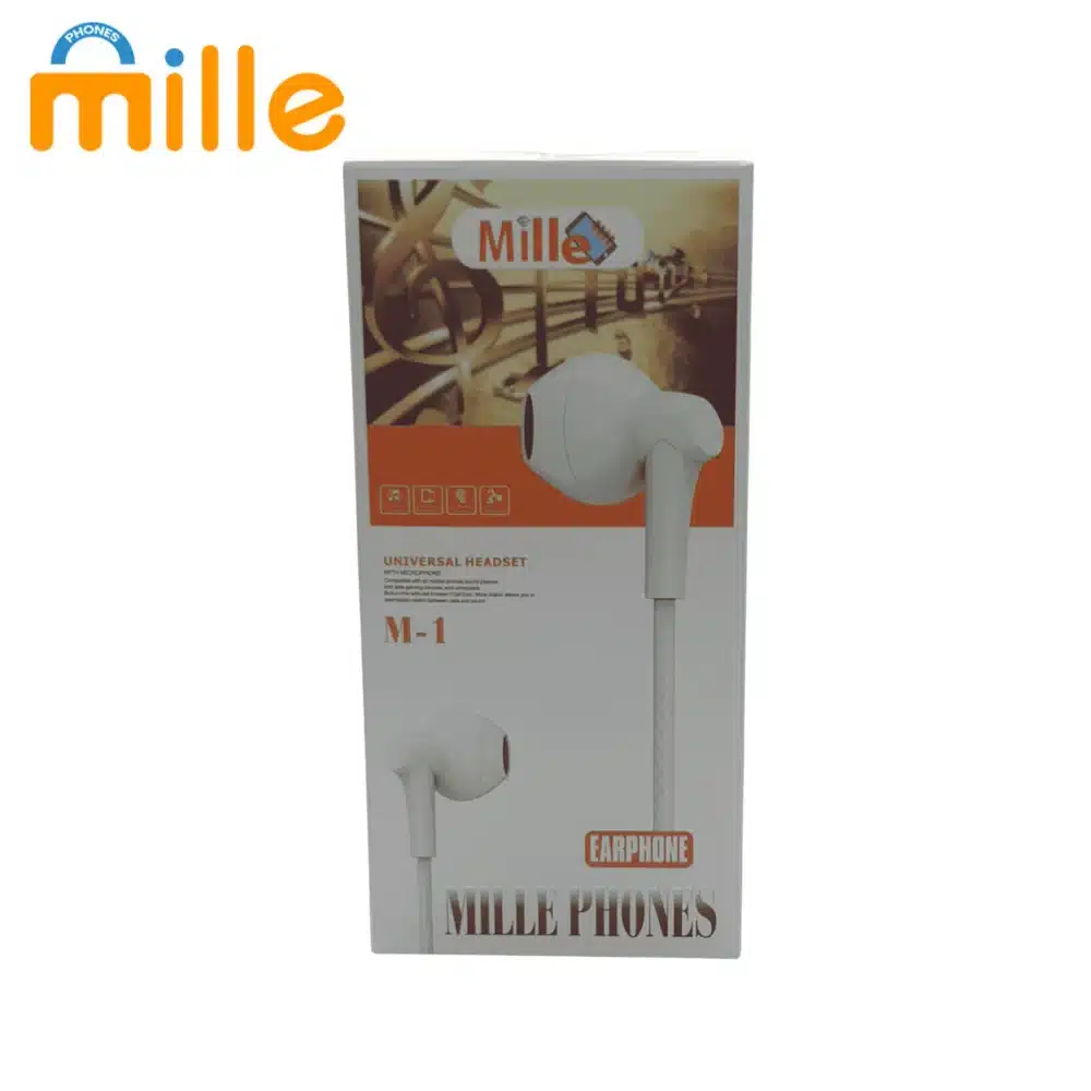 Mille Phones – Écouteurs Filaire 3.5 mm Universels avec Microphone Intégré