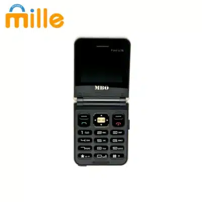 Téléphone MBO Fold IP16 – Téléphone à Clapet Compact avec Double SIM, Radio FM et Lampe Torche