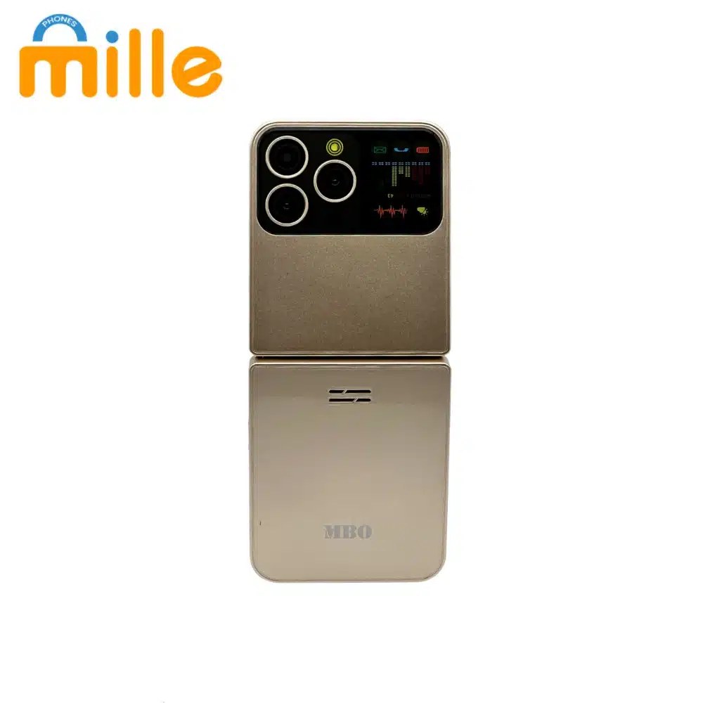 Téléphone MBO Fold IP16 – Téléphone à Clapet Compact avec Double SIM, Radio FM et Lampe Torche – Image 2