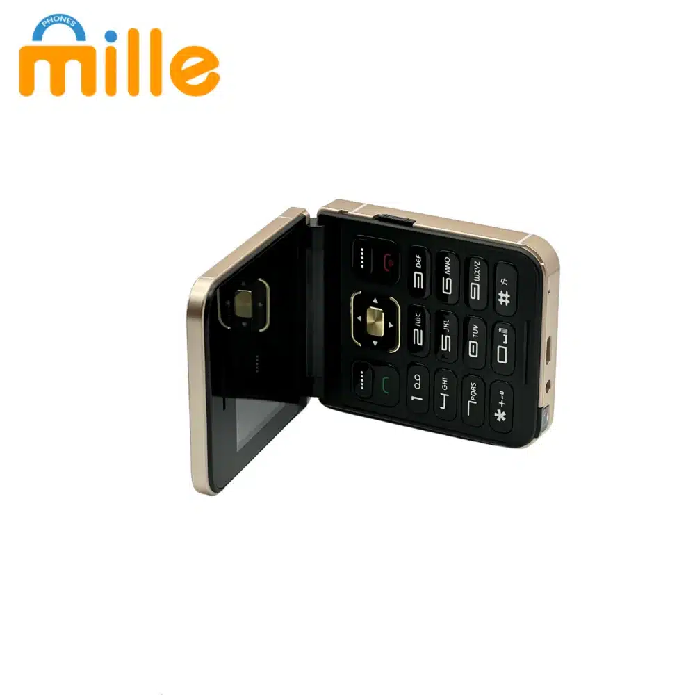 Téléphone MBO Fold IP16 – Téléphone à Clapet Compact avec Double SIM, Radio FM et Lampe Torche – Image 3