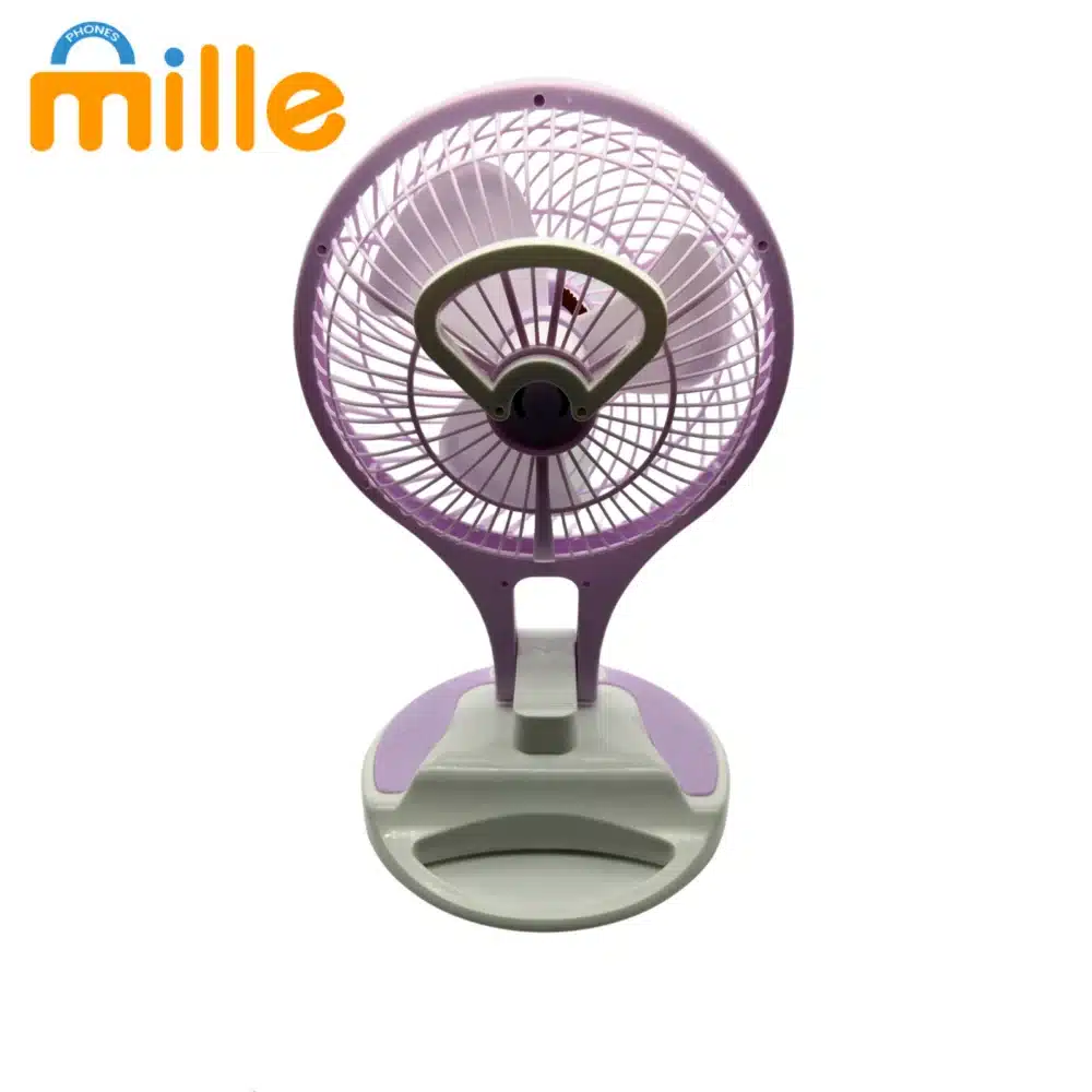 Ventilateur de Table TNTSTAR JR-5580 BLEU – Mini Ventilateur DC/AC 220V & 12V à Batterie – Image 2
