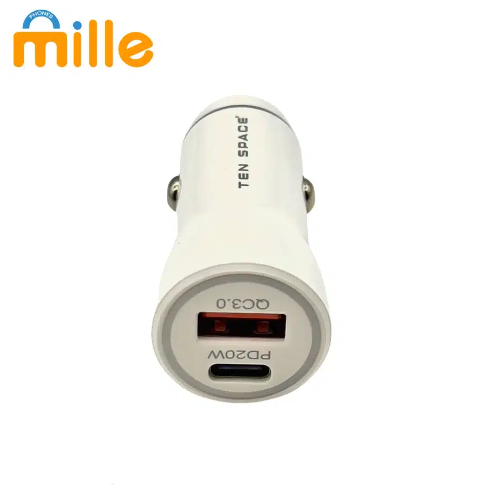 Chargeur Voiture AC38W-C04 – 38W  Double Port USB-A + USB-C  Full Protocol Fast Charge pour Android & iPhone – Image 2
