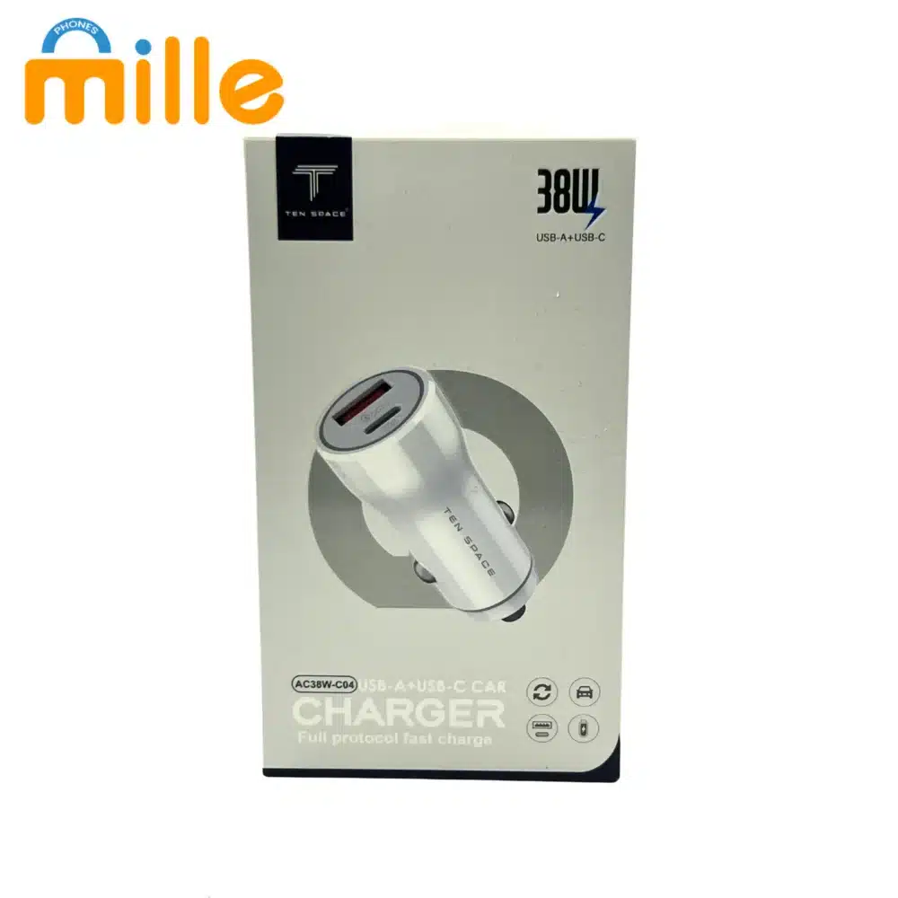 Chargeur Voiture AC38W-C04 – 38W  Double Port USB-A + USB-C  Full Protocol Fast Charge pour Android & iPhone – Image 5