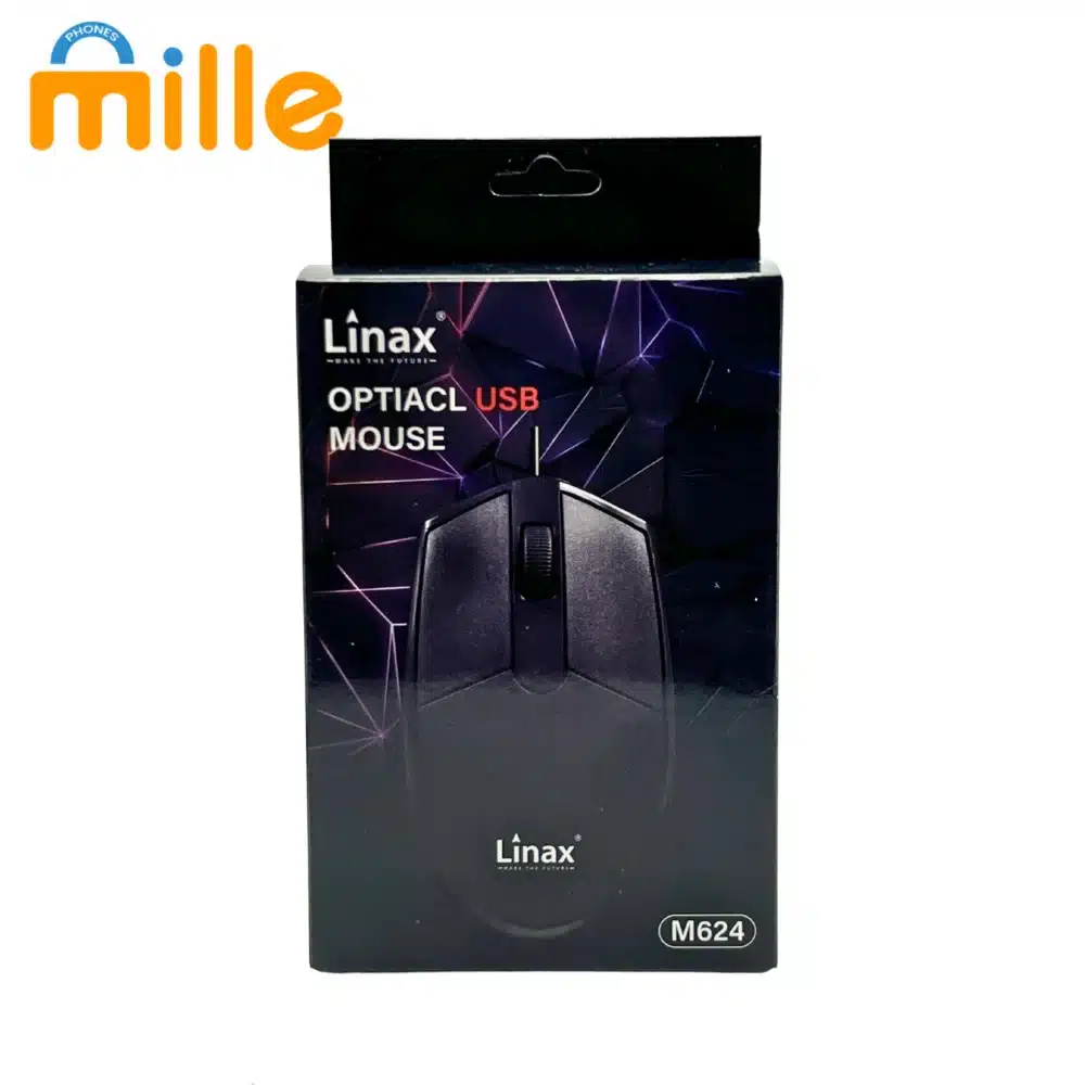 Souris Filaire Linax M624 – Souris Optique USB Haute Précision pour PC et Laptop, Design Ergonomique
